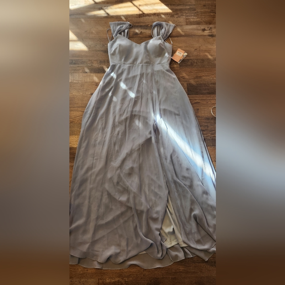 Birdy Grey Bridesmaid dress dusty blue size large